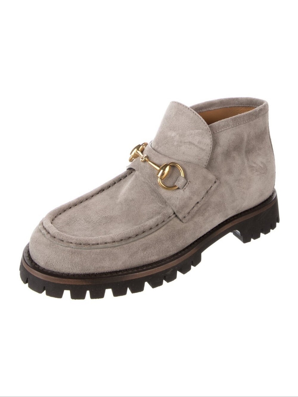 GUCCI HORSEBIT SUEDE ANKLE BOOTS